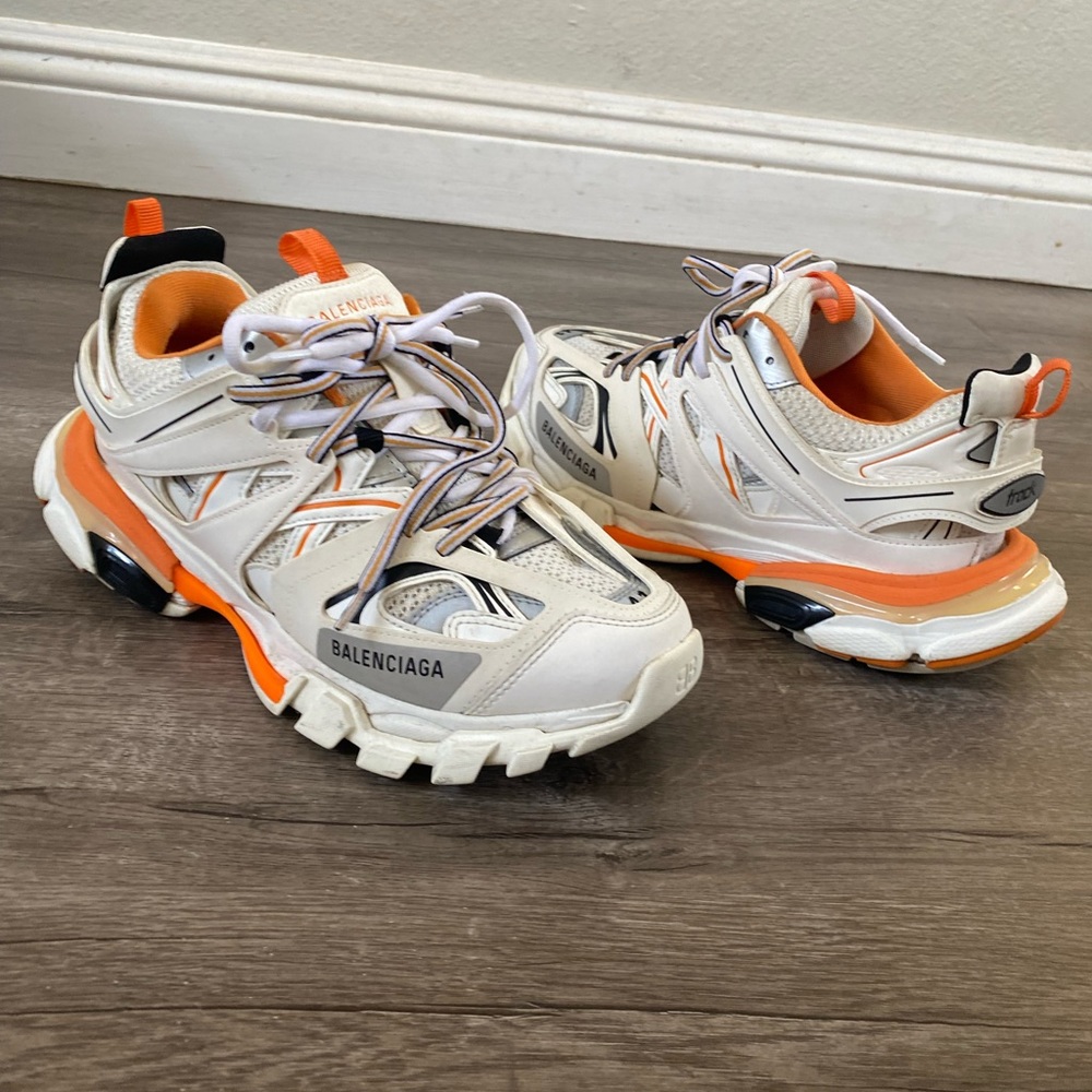 Balenciaga Track Trainers Size 8 EUR 41 White and orange